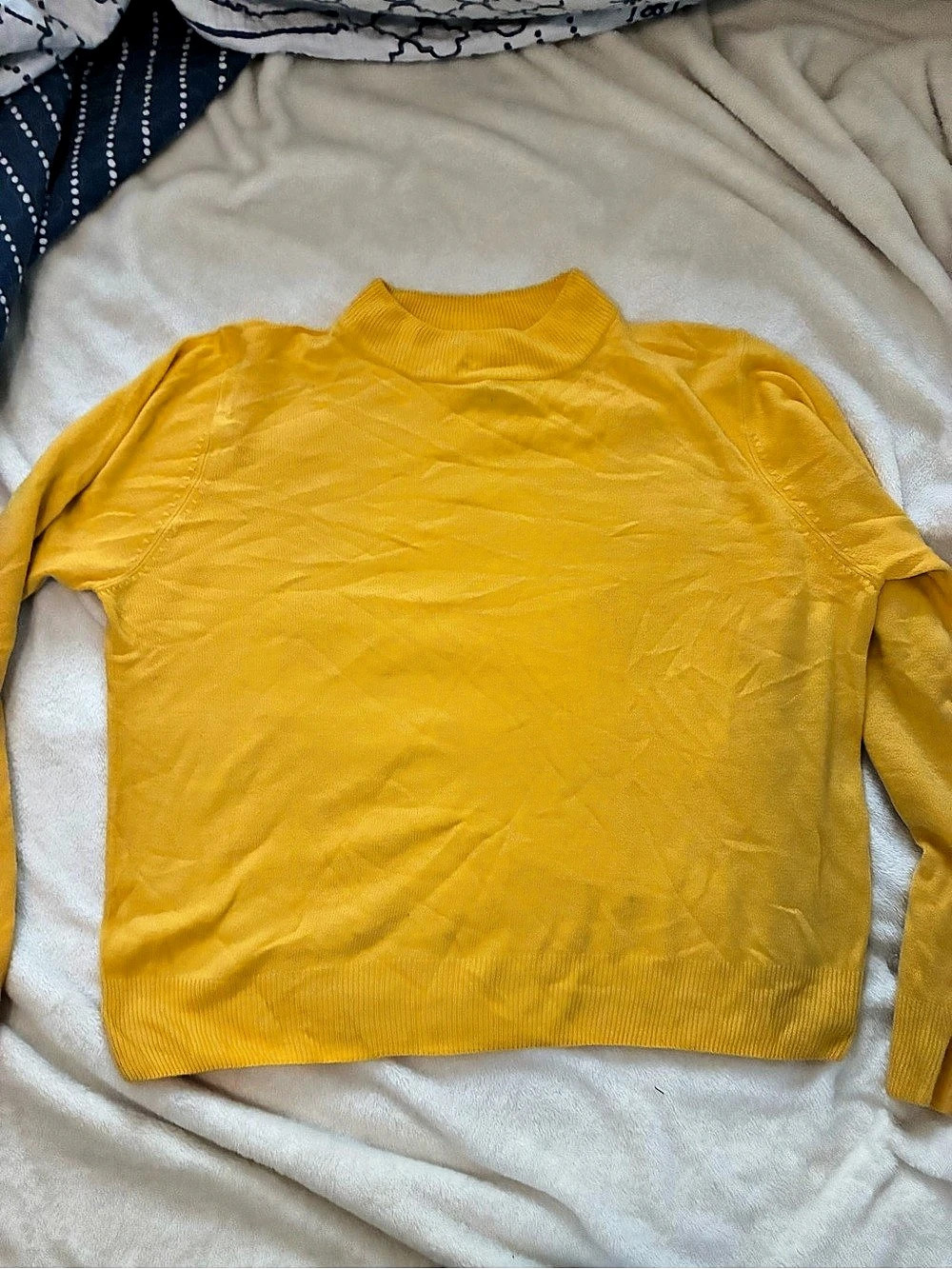 Sag Harbor Yellow Turtleneck Sweater XL